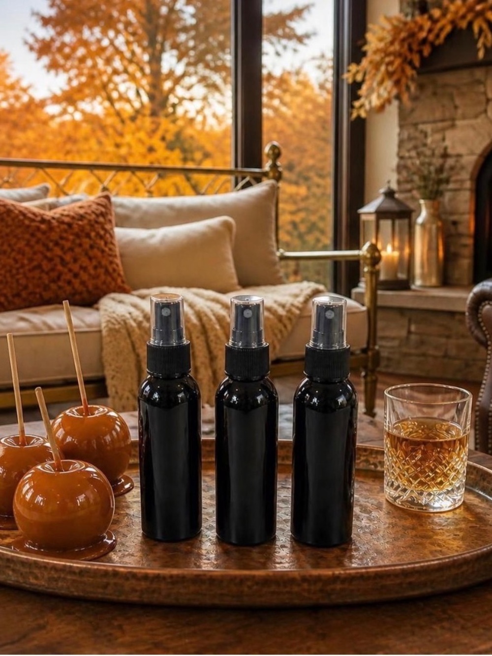 Room & Linen Spray Orchid & Vine Home Refresh Carmel Apple Bourbon 8 oz